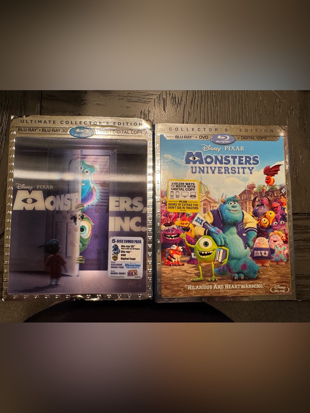 Disney Pixar Monster’s Inc & Monsters University Blu-ray + DVD